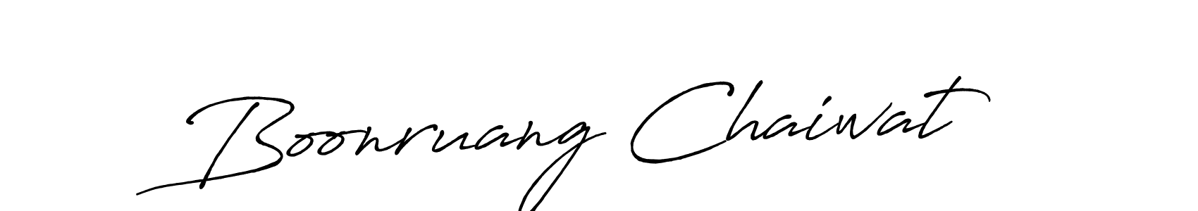 It looks lik you need a new signature style for name Boonruang Chaiwat. Design unique handwritten (Antro_Vectra_Bolder) signature with our free signature maker in just a few clicks. Boonruang Chaiwat signature style 7 images and pictures png