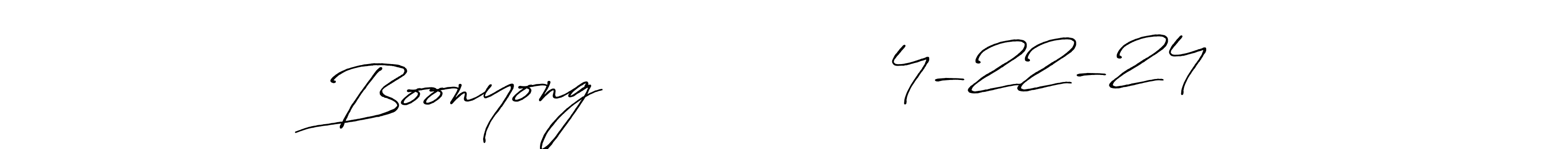 How to make Boonyong                4-22-24 signature? Antro_Vectra_Bolder is a professional autograph style. Create handwritten signature for Boonyong                4-22-24 name. Boonyong                4-22-24 signature style 7 images and pictures png