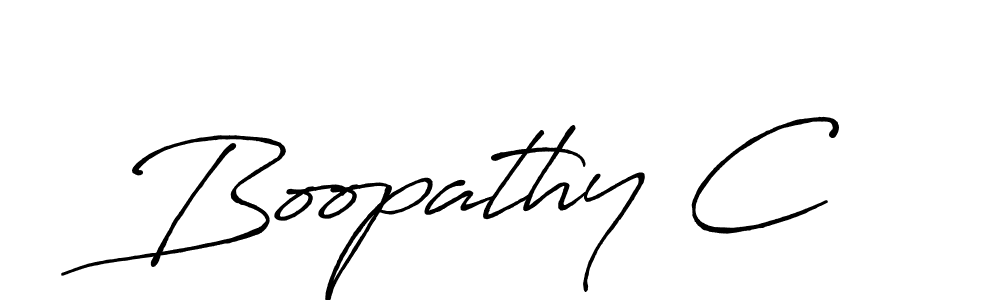 Make a beautiful signature design for name Boopathy C. With this signature (Antro_Vectra_Bolder) style, you can create a handwritten signature for free. Boopathy C signature style 7 images and pictures png