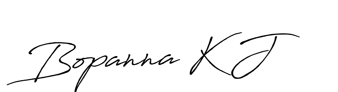 Bopanna K J stylish signature style. Best Handwritten Sign (Antro_Vectra_Bolder) for my name. Handwritten Signature Collection Ideas for my name Bopanna K J. Bopanna K J signature style 7 images and pictures png