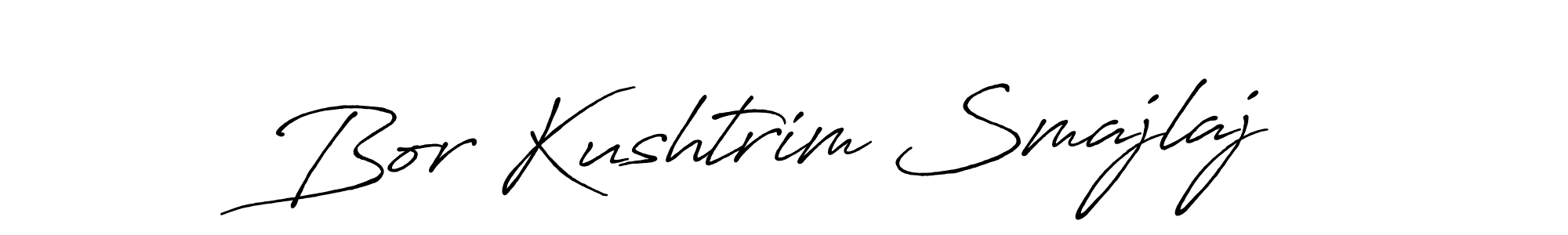 The best way (Antro_Vectra_Bolder) to make a short signature is to pick only two or three words in your name. The name Bor Kushtrim Smajlaj include a total of six letters. For converting this name. Bor Kushtrim Smajlaj signature style 7 images and pictures png