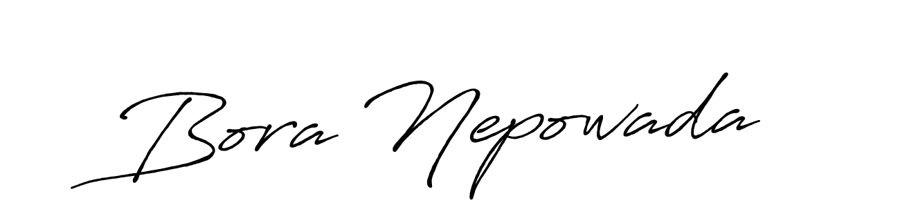 It looks lik you need a new signature style for name Bora Nepowada. Design unique handwritten (Antro_Vectra_Bolder) signature with our free signature maker in just a few clicks. Bora Nepowada signature style 7 images and pictures png