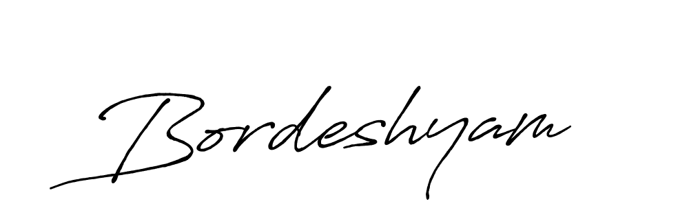 It looks lik you need a new signature style for name Bordeshyam. Design unique handwritten (Antro_Vectra_Bolder) signature with our free signature maker in just a few clicks. Bordeshyam signature style 7 images and pictures png