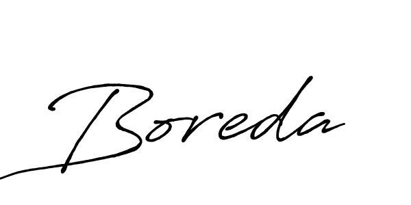 Use a signature maker to create a handwritten signature online. With this signature software, you can design (Antro_Vectra_Bolder) your own signature for name Boreda. Boreda signature style 7 images and pictures png