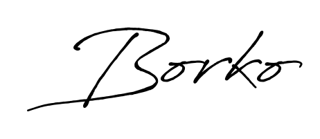 A sleek calligraphic signature for name Borko utilizing Antro_Vectra_Bolder styling. Great for adding personal signatures to photos and art. Borko signature style 7 images and pictures png