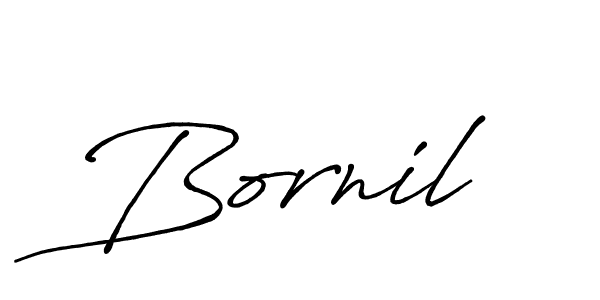 Design your own signature with our free online signature maker. With this signature software, you can create a handwritten (Antro_Vectra_Bolder) signature for name Bornil. Bornil signature style 7 images and pictures png