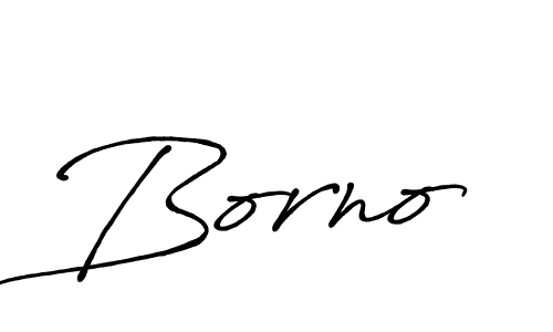 Make a beautiful signature design for name Borno. With this signature (Antro_Vectra_Bolder) style, you can create a handwritten signature for free. Borno signature style 7 images and pictures png