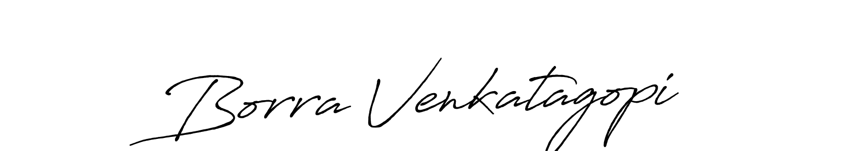 Make a beautiful signature design for name Borra Venkatagopi. With this signature (Antro_Vectra_Bolder) style, you can create a handwritten signature for free. Borra Venkatagopi signature style 7 images and pictures png