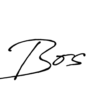 It looks lik you need a new signature style for name Bos. Design unique handwritten (Antro_Vectra_Bolder) signature with our free signature maker in just a few clicks. Bos signature style 7 images and pictures png