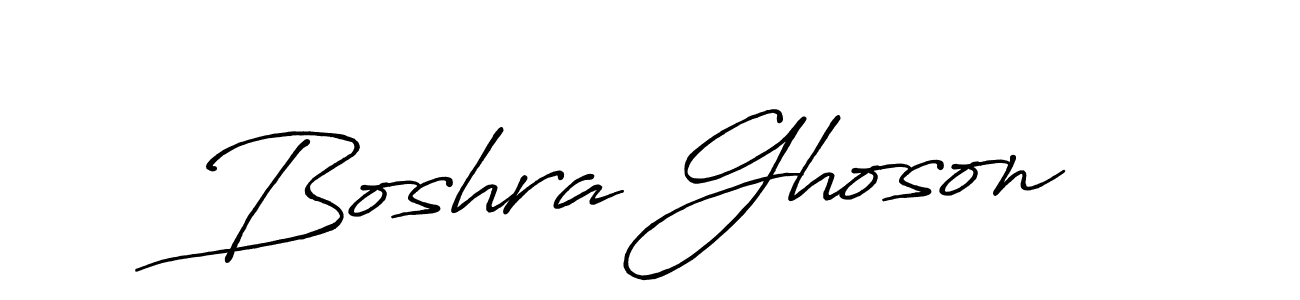 Once you've used our free online signature maker to create your best signature Antro_Vectra_Bolder style, it's time to enjoy all of the benefits that Boshra Ghoson name signing documents. Boshra Ghoson signature style 7 images and pictures png