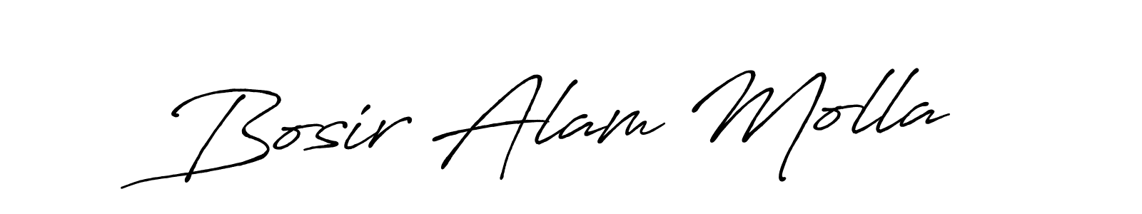 Create a beautiful signature design for name Bosir Alam Molla. With this signature (Antro_Vectra_Bolder) fonts, you can make a handwritten signature for free. Bosir Alam Molla signature style 7 images and pictures png