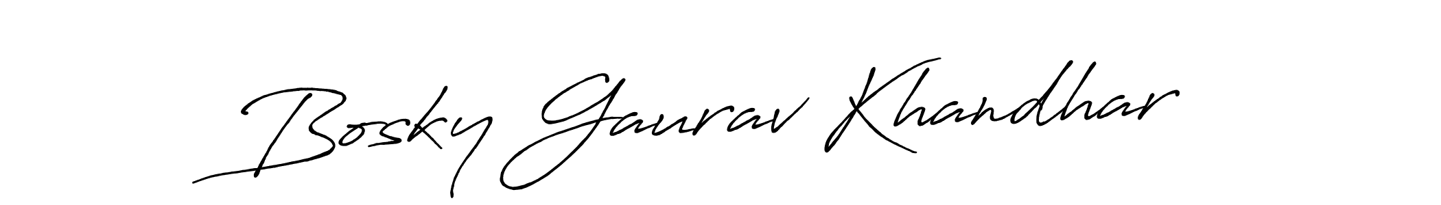 Here are the top 10 professional signature styles for the name Bosky Gaurav Khandhar. These are the best autograph styles you can use for your name. Bosky Gaurav Khandhar signature style 7 images and pictures png