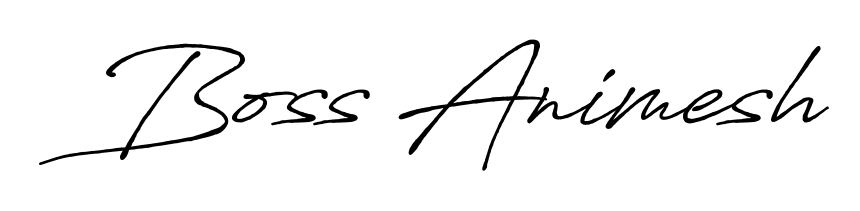 Express your personality with a custom Boss Animesh signature crafted with Antro_Vectra_Bolder typography. Free transparent PNG download available. Boss Animesh signature style 7 images and pictures png