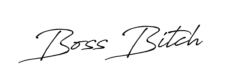 Similarly Antro_Vectra_Bolder is the best handwritten signature design. Signature creator online .You can use it as an online autograph creator for name Boss Bitch. Boss Bitch signature style 7 images and pictures png