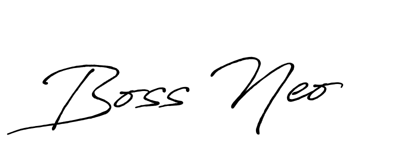 Design your own signature with our free online signature maker. With this signature software, you can create a handwritten (Antro_Vectra_Bolder) signature for name Boss Neo. Boss Neo signature style 7 images and pictures png