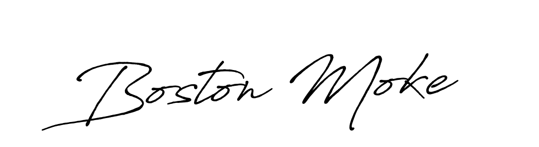 Also You can easily find your signature by using the search form. We will create Boston Moke name handwritten signature images for you free of cost using Antro_Vectra_Bolder sign style. Boston Moke signature style 7 images and pictures png