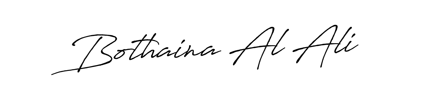 Antro_Vectra_Bolder is a professional signature style that is perfect for those who want to add a touch of class to their signature. It is also a great choice for those who want to make their signature more unique. Get Bothaina Al Ali name to fancy signature for free. Bothaina Al Ali signature style 7 images and pictures png