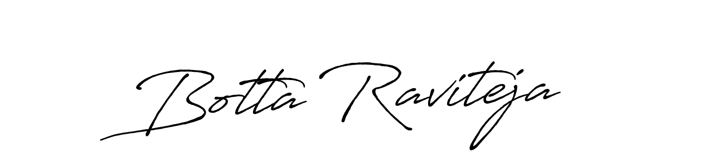 Use a signature maker to create a handwritten signature online. With this signature software, you can design (Antro_Vectra_Bolder) your own signature for name Botta Raviteja. Botta Raviteja signature style 7 images and pictures png