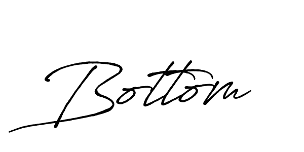 How to make Bottom signature? Antro_Vectra_Bolder is a professional autograph style. Create handwritten signature for Bottom name. Bottom signature style 7 images and pictures png
