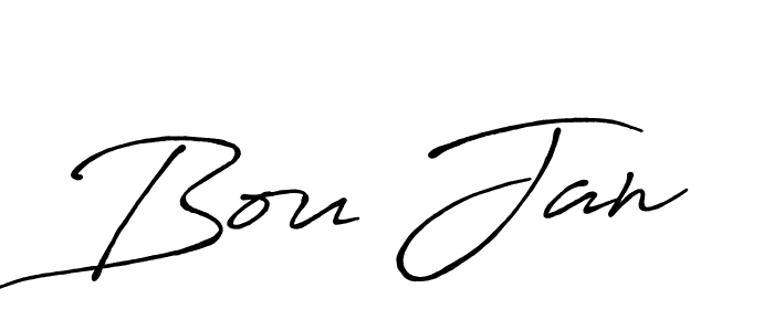 You should practise on your own different ways (Antro_Vectra_Bolder) to write your name (Bou Jan) in signature. don't let someone else do it for you. Bou Jan signature style 7 images and pictures png