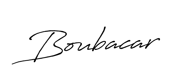 Use a signature maker to create a handwritten signature online. With this signature software, you can design (Antro_Vectra_Bolder) your own signature for name Boubacar. Boubacar signature style 7 images and pictures png