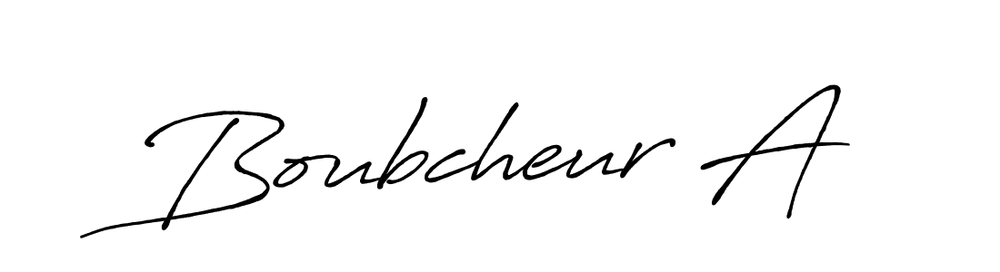 Design your own signature with our free online signature maker. With this signature software, you can create a handwritten (Antro_Vectra_Bolder) signature for name Boubcheur A. Boubcheur A signature style 7 images and pictures png
