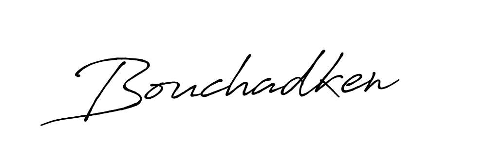 Create a beautiful signature design for name Bouchadken. With this signature (Antro_Vectra_Bolder) fonts, you can make a handwritten signature for free. Bouchadken signature style 7 images and pictures png