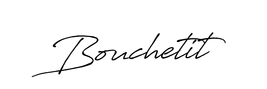 The best way (Antro_Vectra_Bolder) to make a short signature is to pick only two or three words in your name. The name Bouchetit include a total of six letters. For converting this name. Bouchetit signature style 7 images and pictures png