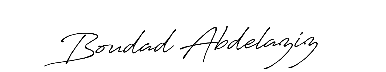 How to make Boudad Abdelaziz signature? Antro_Vectra_Bolder is a professional autograph style. Create handwritten signature for Boudad Abdelaziz name. Boudad Abdelaziz signature style 7 images and pictures png