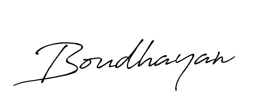 Use a signature maker to create a handwritten signature online. With this signature software, you can design (Antro_Vectra_Bolder) your own signature for name Boudhayan. Boudhayan signature style 7 images and pictures png