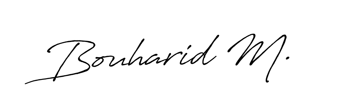 This is the best signature style for the Bouharid M. name. Also you like these signature font (Antro_Vectra_Bolder). Mix name signature. Bouharid M. signature style 7 images and pictures png