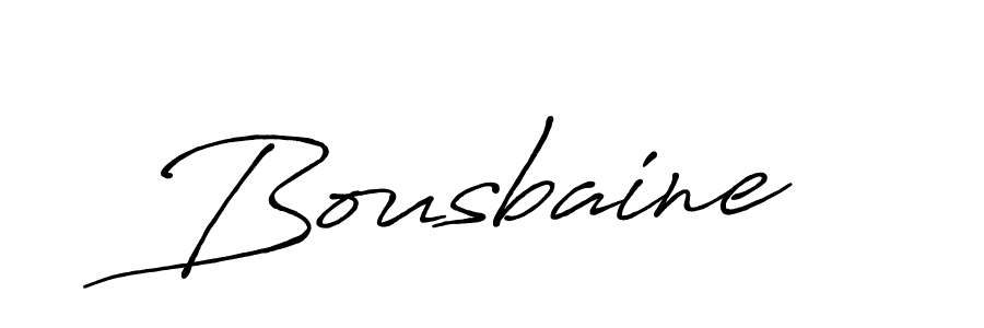 How to make Bousbaine signature? Antro_Vectra_Bolder is a professional autograph style. Create handwritten signature for Bousbaine name. Bousbaine signature style 7 images and pictures png