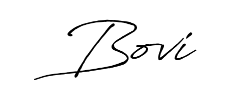 The Antro_Vectra_Bolder font transforms the name Bovi into an executive sign with sharp precision and distinguished character. Bovi signature style 7 images and pictures png