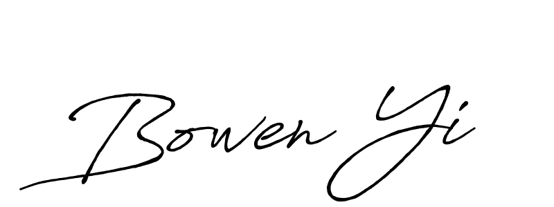 Use a signature maker to create a handwritten signature online. With this signature software, you can design (Antro_Vectra_Bolder) your own signature for name Bowen Yi. Bowen Yi signature style 7 images and pictures png