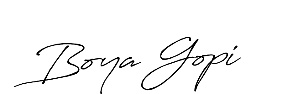 Use a signature maker to create a handwritten signature online. With this signature software, you can design (Antro_Vectra_Bolder) your own signature for name Boya Gopi. Boya Gopi signature style 7 images and pictures png