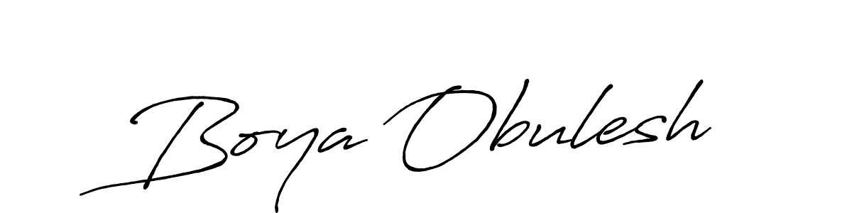 Use a signature maker to create a handwritten signature online. With this signature software, you can design (Antro_Vectra_Bolder) your own signature for name Boya Obulesh. Boya Obulesh signature style 7 images and pictures png