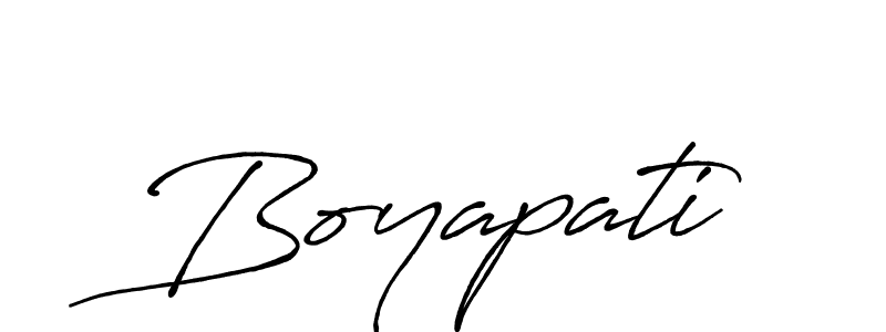 Make a beautiful signature design for name Boyapati. With this signature (Antro_Vectra_Bolder) style, you can create a handwritten signature for free. Boyapati signature style 7 images and pictures png