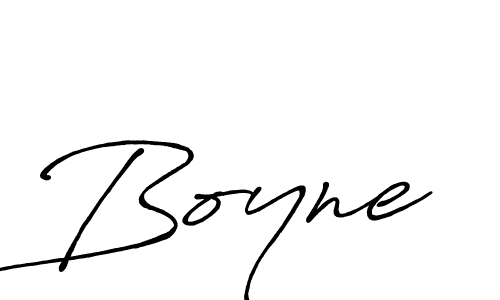 Boyne stylish signature style. Best Handwritten Sign (Antro_Vectra_Bolder) for my name. Handwritten Signature Collection Ideas for my name Boyne. Boyne signature style 7 images and pictures png