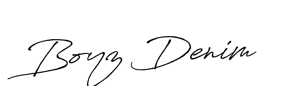 Use a signature maker to create a handwritten signature online. With this signature software, you can design (Antro_Vectra_Bolder) your own signature for name Boyz Denim. Boyz Denim signature style 7 images and pictures png