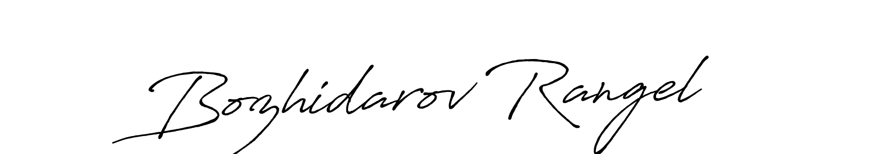 Make a beautiful signature design for name Bozhidarov Rangel. With this signature (Antro_Vectra_Bolder) style, you can create a handwritten signature for free. Bozhidarov Rangel signature style 7 images and pictures png