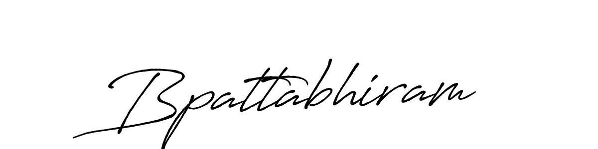 Make a beautiful signature design for name Bpattabhiram. With this signature (Antro_Vectra_Bolder) style, you can create a handwritten signature for free. Bpattabhiram signature style 7 images and pictures png