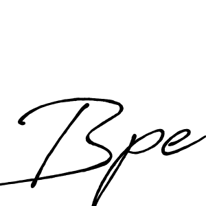 Create a beautiful signature design for name Bpe. With this signature (Antro_Vectra_Bolder) fonts, you can make a handwritten signature for free. Bpe signature style 7 images and pictures png