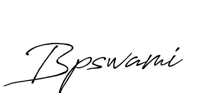 How to make Bpswami name signature. Use Antro_Vectra_Bolder style for creating short signs online. This is the latest handwritten sign. Bpswami signature style 7 images and pictures png