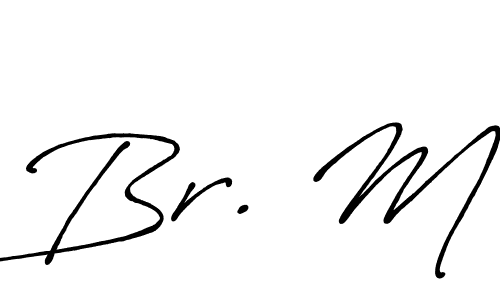 Create a beautiful signature design for name Br. M. With this signature (Antro_Vectra_Bolder) fonts, you can make a handwritten signature for free. Br. M signature style 7 images and pictures png