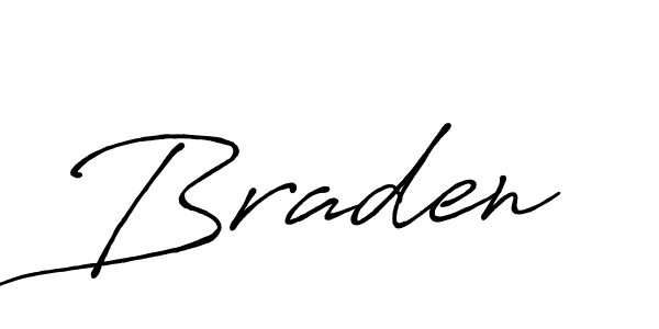 Design your own signature with our free online signature maker. With this signature software, you can create a handwritten (Antro_Vectra_Bolder) signature for name Braden. Braden signature style 7 images and pictures png