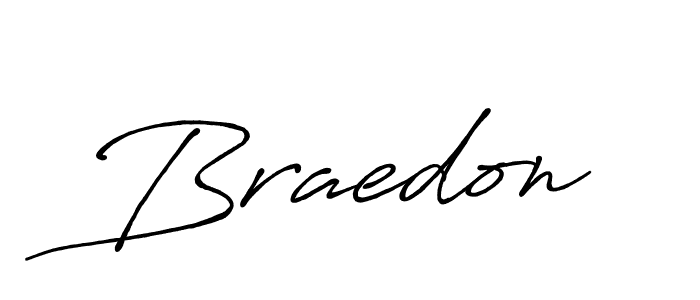 Create a beautiful signature design for name Braedon. With this signature (Antro_Vectra_Bolder) fonts, you can make a handwritten signature for free. Braedon signature style 7 images and pictures png