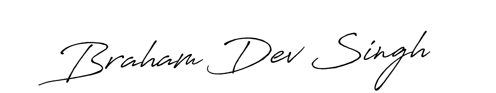 Antro_Vectra_Bolder is a professional signature style that is perfect for those who want to add a touch of class to their signature. It is also a great choice for those who want to make their signature more unique. Get Braham Dev Singh name to fancy signature for free. Braham Dev Singh signature style 7 images and pictures png