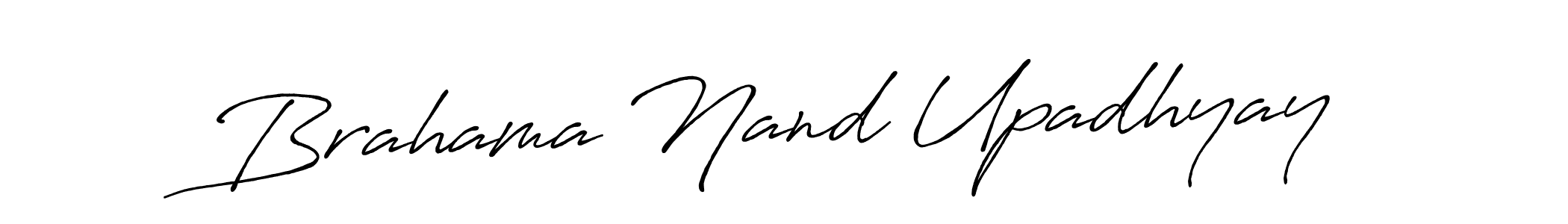 Create a beautiful signature design for name Brahama Nand Upadhyay. With this signature (Antro_Vectra_Bolder) fonts, you can make a handwritten signature for free. Brahama Nand Upadhyay signature style 7 images and pictures png