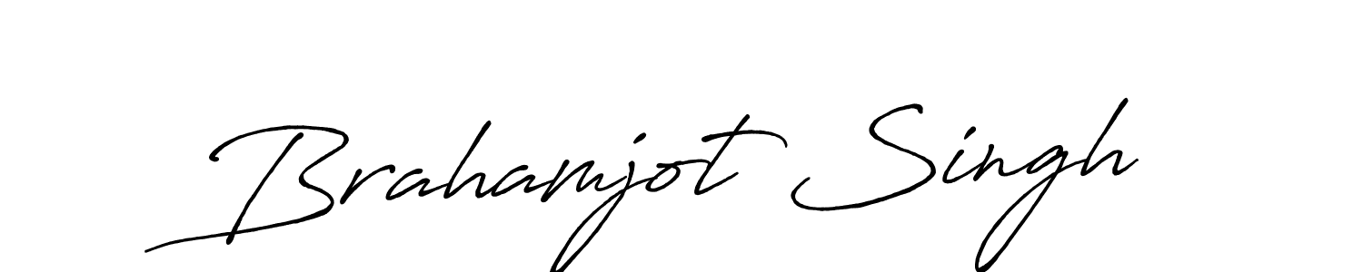 How to make Brahamjot Singh name signature. Use Antro_Vectra_Bolder style for creating short signs online. This is the latest handwritten sign. Brahamjot Singh signature style 7 images and pictures png