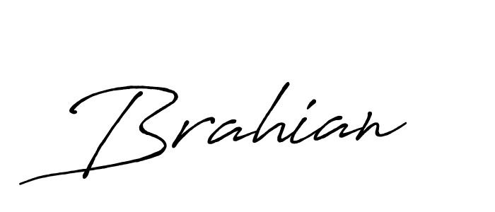 Create a beautiful signature design for name Brahian. With this signature (Antro_Vectra_Bolder) fonts, you can make a handwritten signature for free. Brahian signature style 7 images and pictures png